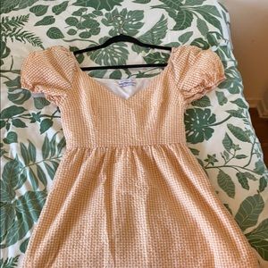 Urban outfitters yellow puff dress